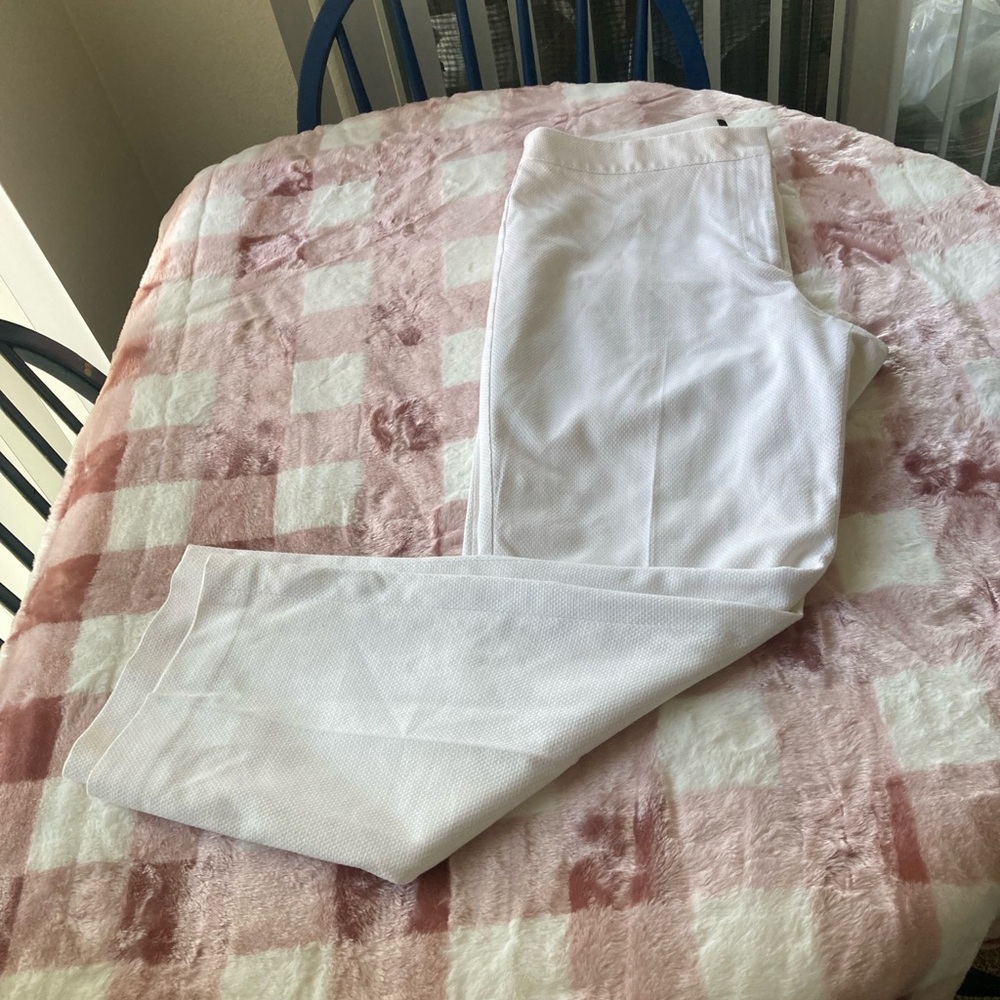 Talbots White Textured Pants - Picture 4 of 10